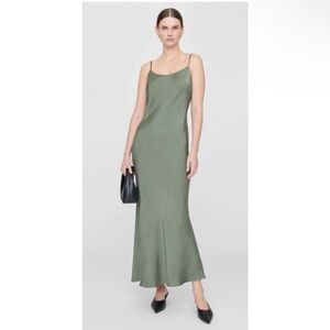 Anine Bing olive green dress